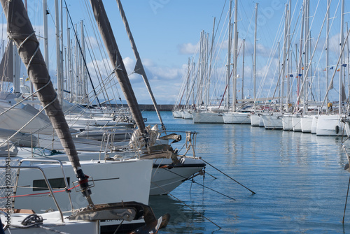 Sailboats in Alimos Marina