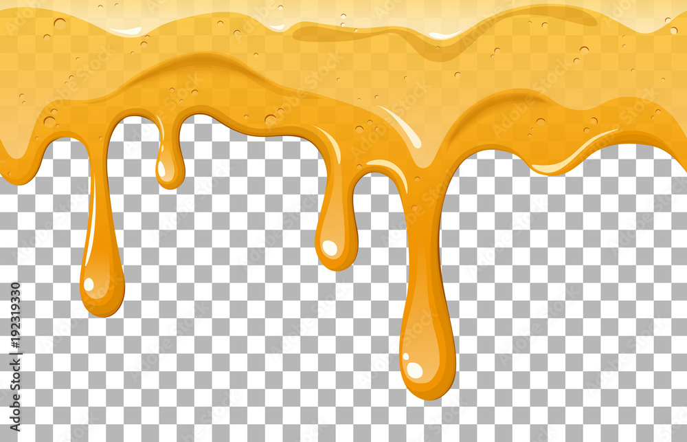 Dripping honey vector illustration Stock Vector Adobe Stock