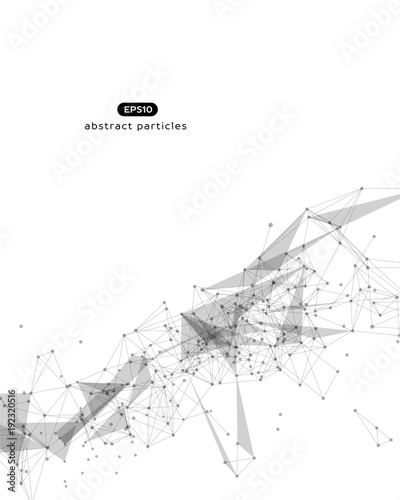 Vector background with abstract particles.