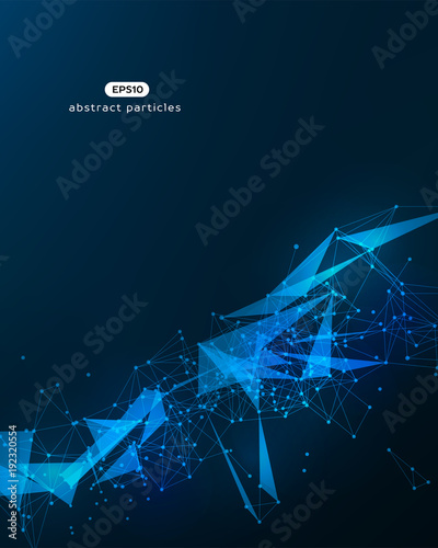 Vector background with abstract particles.