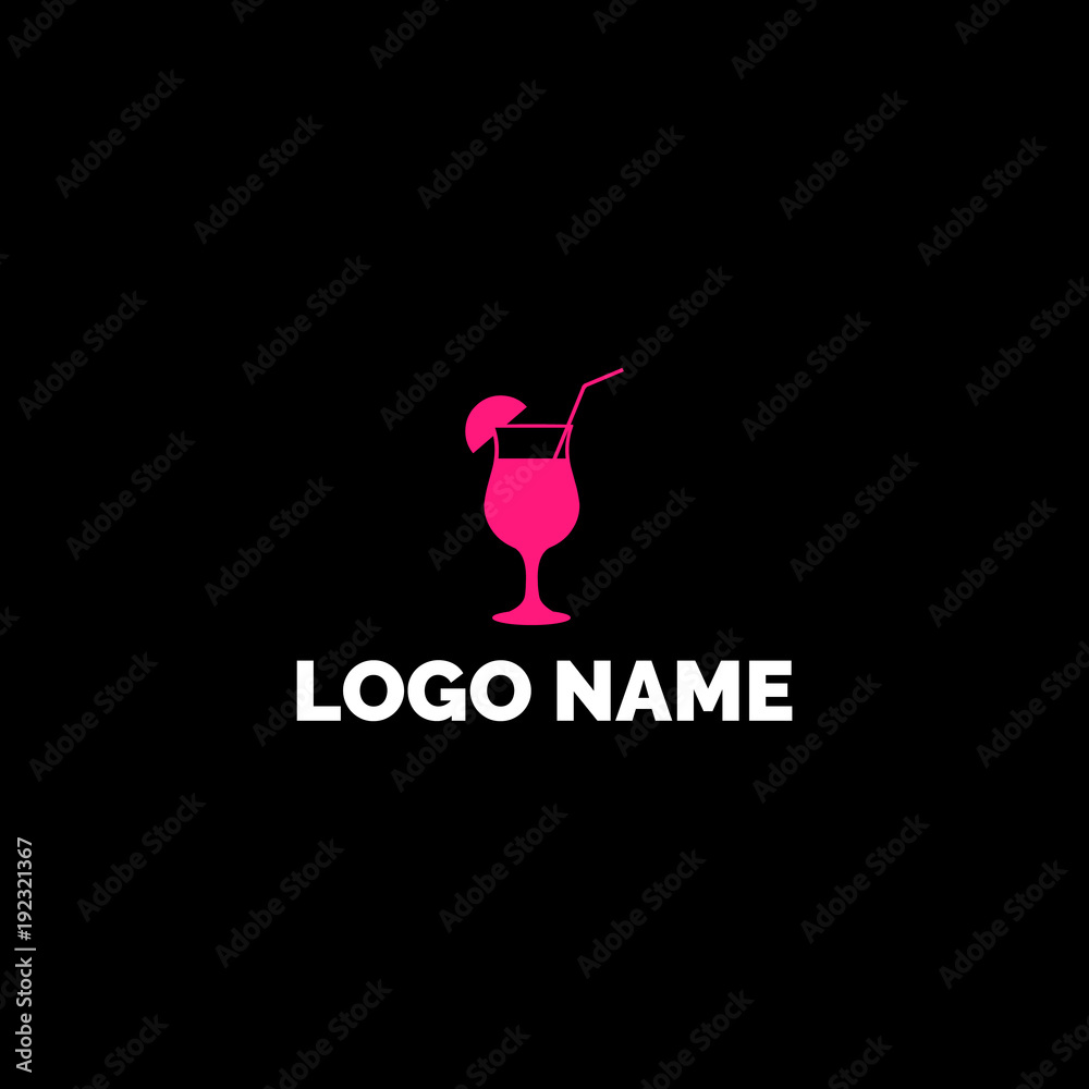 Glass logo, cocktail logo , for bars and restaurants Glass logo, cocktail logo , for bars and restaurants