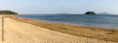 Pcean Beach and Island Panorama View photo