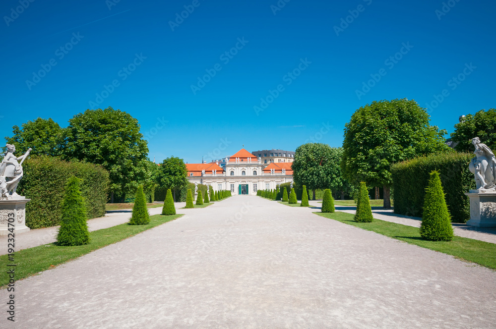 Lower Belvedere Palace and garden in Vienna, Austria