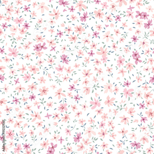 Floral seamless pattern. Abstract ornamental flowers. Flourish ditsy print