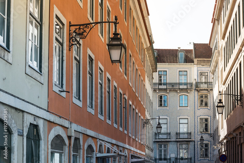 Beautiful street view of historic architectural in Lisbon, Portugal, Europe © ilolab