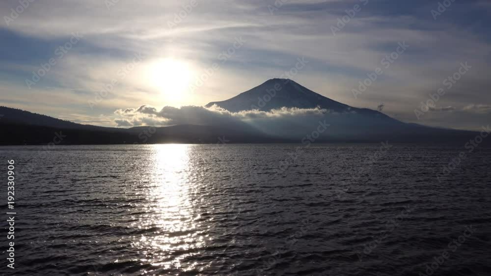 Mt. Fuji over Lake Yamanaka at Sunset Mt. Fuji over Lake Yamanaka at Sunset