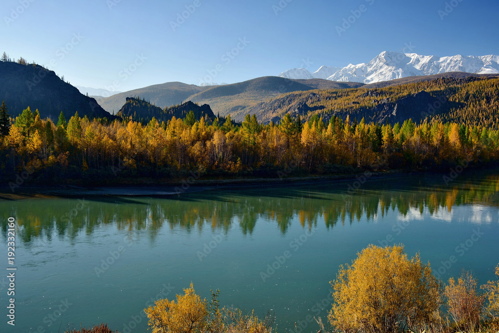 Russia. The South Of Western Siberia, Autumn in the Altai Mountains, the Chuya river.