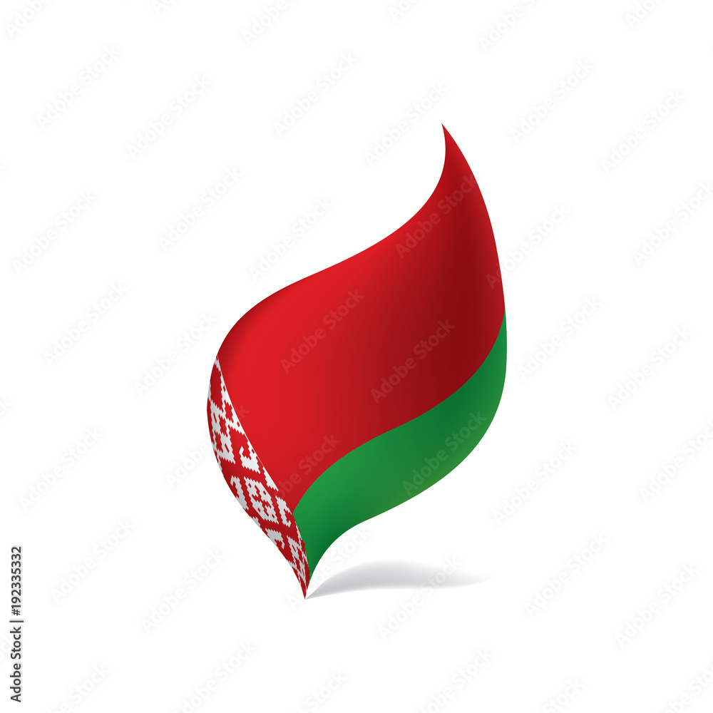 Obraz premium Belarus flag, vector illustration