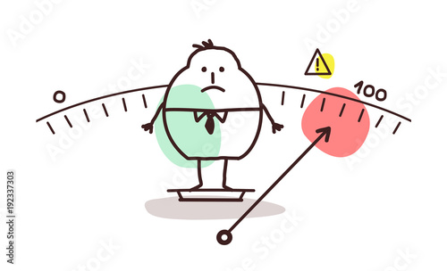 Cartoon Overweight Man