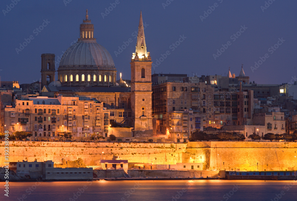 Valletta At Night, Malta