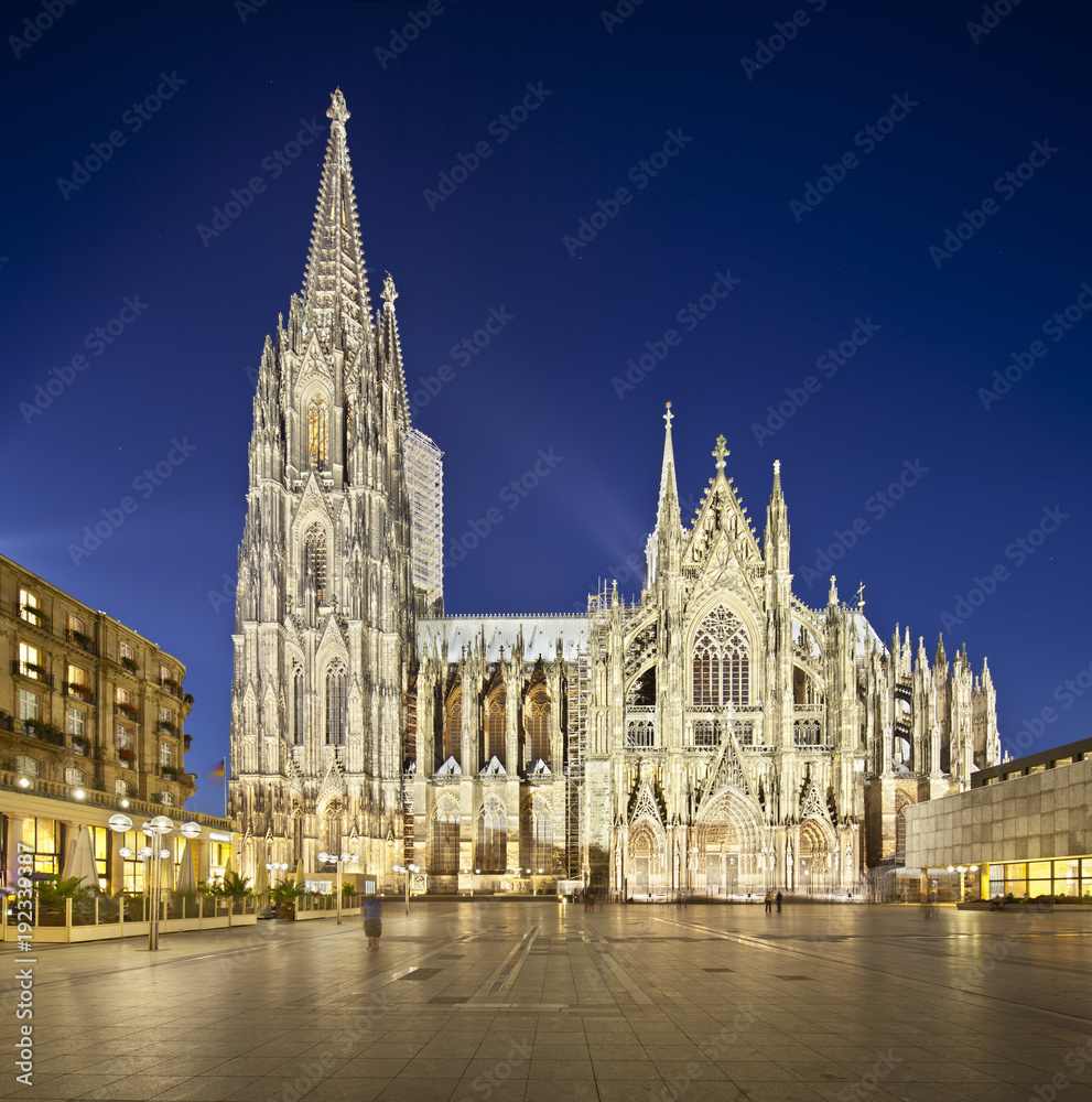 Cologne Cathedral At Night, Germany