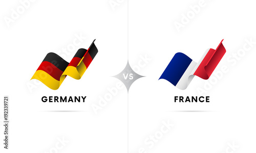 Germany versus France. Football. Vector illustration.