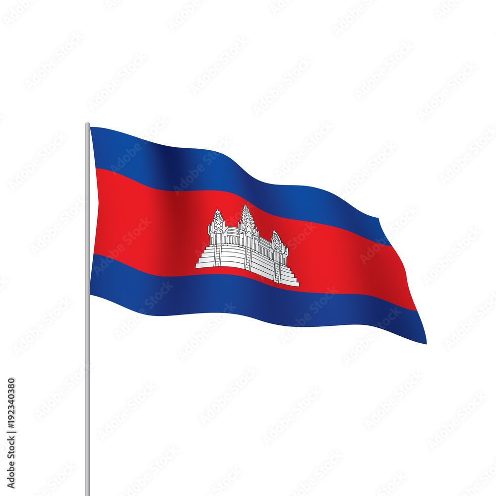 Obraz premium Cambodia flag, vector illustration