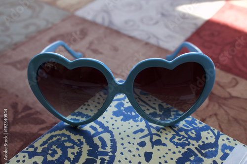 Sunglasses on book picnic