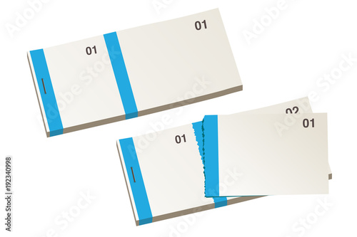 Carnet à souche numéroté