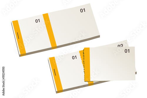 Carnet à souche numéroté