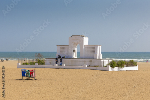 Karl Schmidt Memorial at Elliot's Beach, Chennai, Tamil Nadu, India
