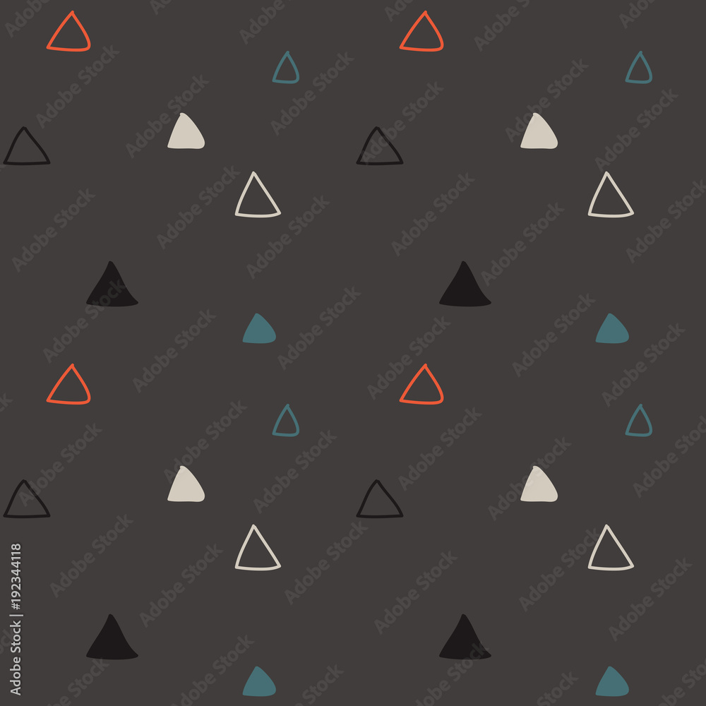 Kids triangular seamless pattern. For print, fashion design, wrapping wallpaper Kids triangular seamless pattern. For print, fashion design, wrapping wallpaper