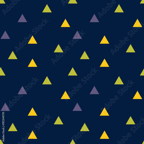 Color triangles seamless pattern. Design for print, fabric, textile. Seamless wallpaper