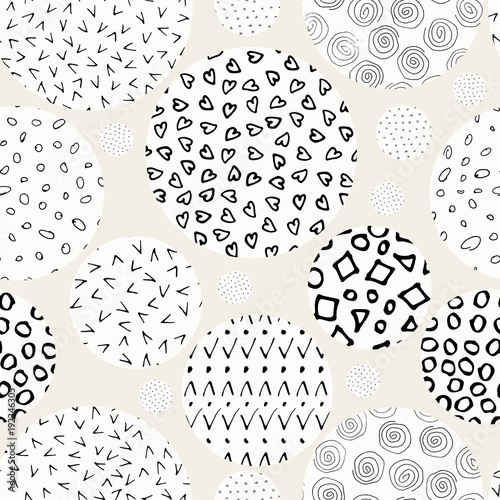 hand drawn marker and ink seamless patterns