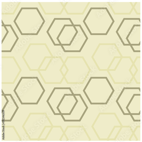 Geometric hexagon uneven seamless pattern. Design for print, fabric, textile. Seamless wallpaper