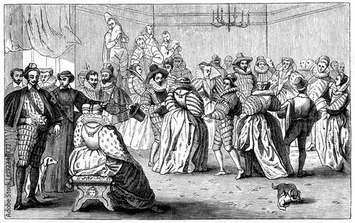 Court ball under Henry III of France (from Spamers Illustrierte Weltgeschichte, 1894, 5[1], 662) 