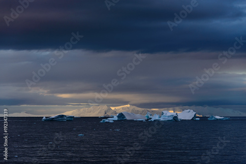 Antarctic landscape with sea and mountains © Alexey Seafarer