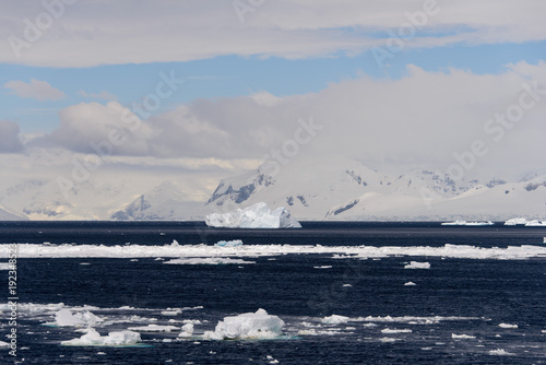 Antarctic landscape with sea and mountains © Alexey Seafarer
