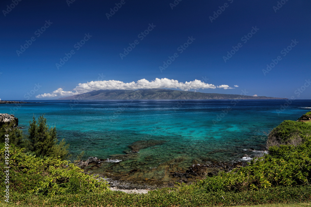 Molokai viewed from Kapalua Bay on Maui.
