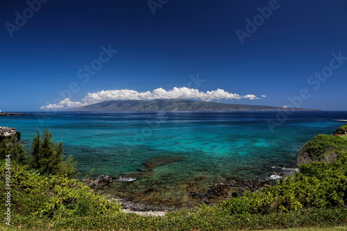 Molokai viewed from Kapalua Bay on Maui.