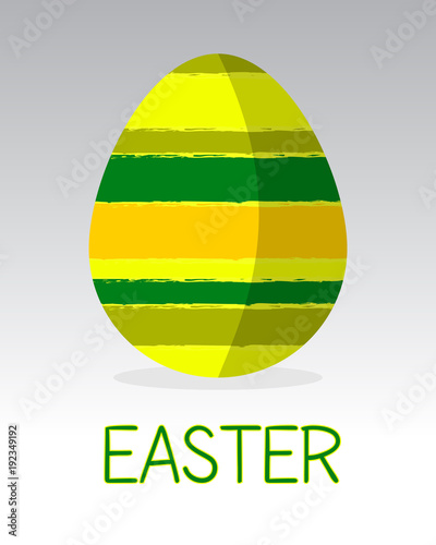 Easter egg modern and flat vector illustration. Spring colors and colorful decoration of egg. EPS10 vector