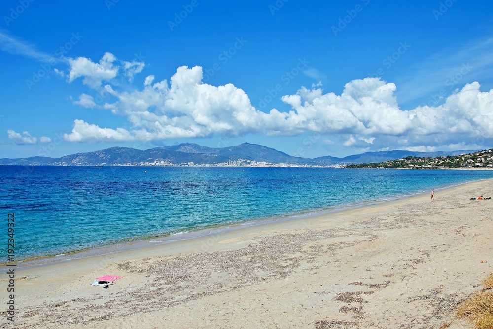 Corsica-view of the beach in Portigliolo