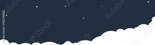 Clouds on a night sky background. Vector illustration