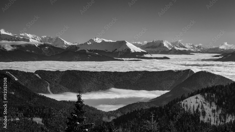 Obraz premium Cloud inversion - Grenoble (France)