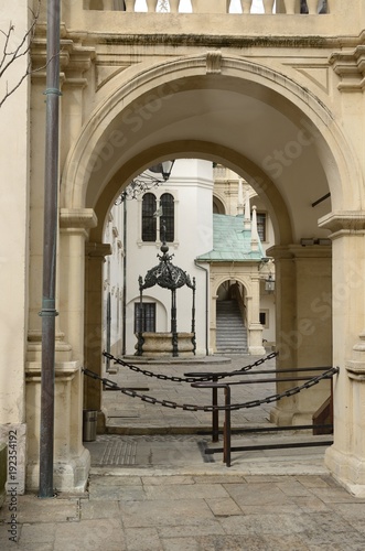 Arch in Landhaus courtyard in Graz  Austria