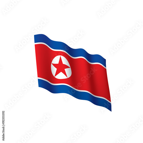 North Korea flag, vector illustration