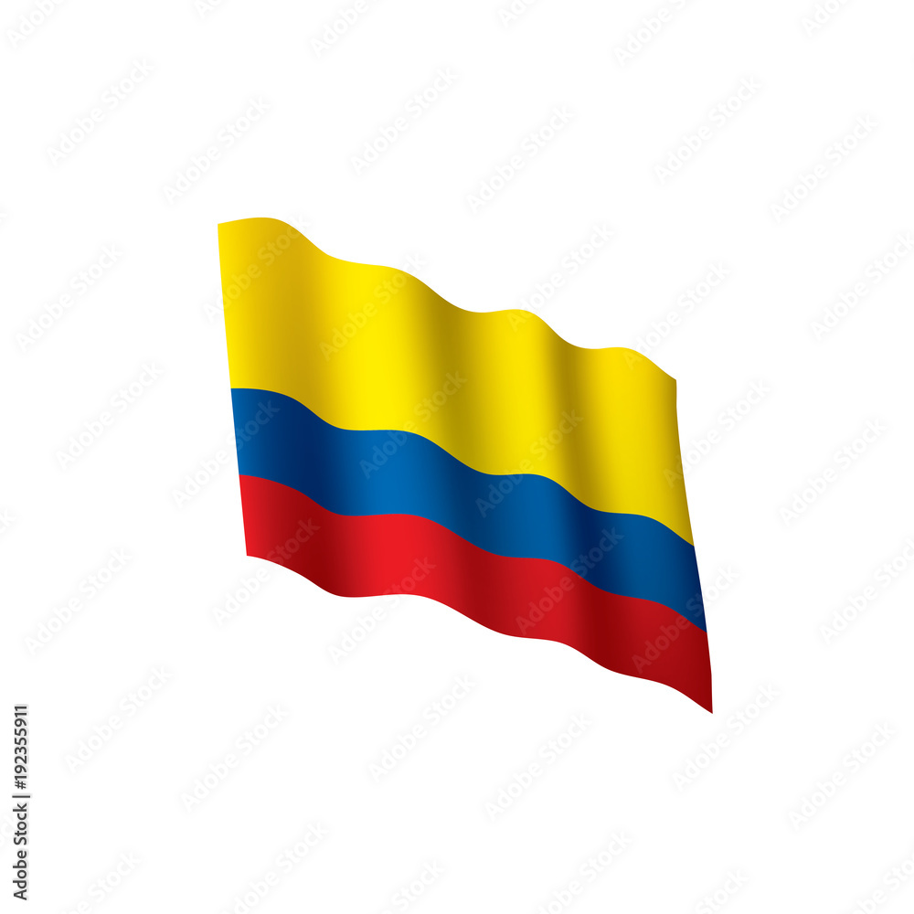 Naklejka premium Colombia flag, vector illustration