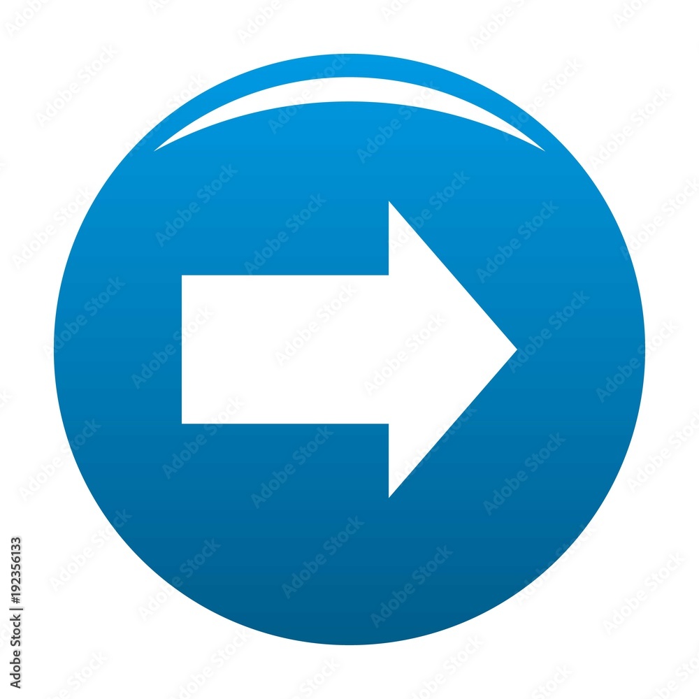 Arrow icon vector blue circle isolated on white background Arrow icon vector blue circle isolated on white background