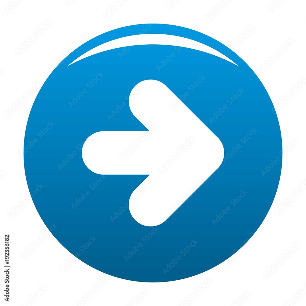 Arrow icon vector blue circle isolated on white background Arrow icon vector blue circle isolated on white background