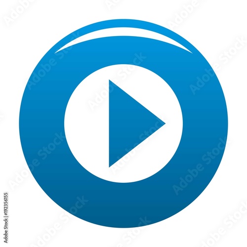 Arrow icon vector blue circle isolated on white background 