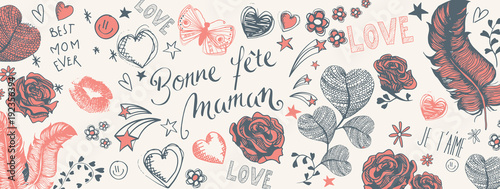 French Happy Mother's Day background