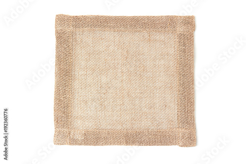 Linen napkin on whiye photo