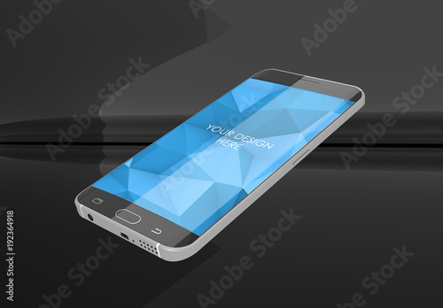 Smartphone Mockup on Gray Background 1
