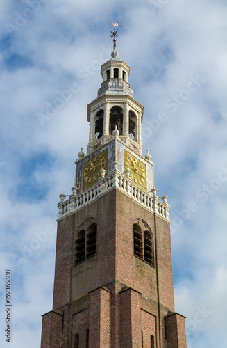 Spire of the Great Church in Maassluis, Holland photo