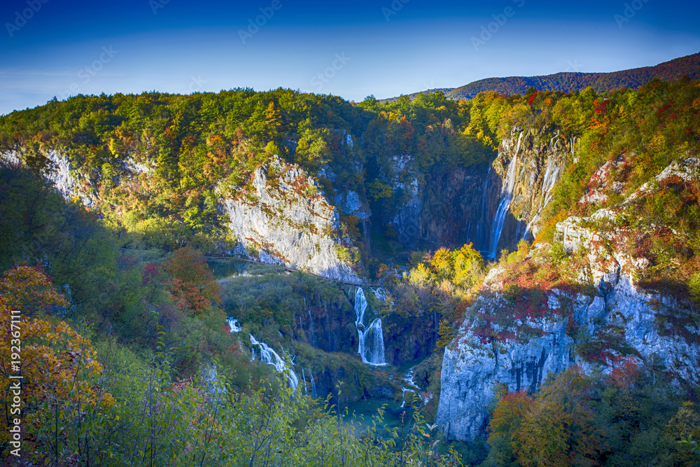 Plitvice lakes, national park in Croatia