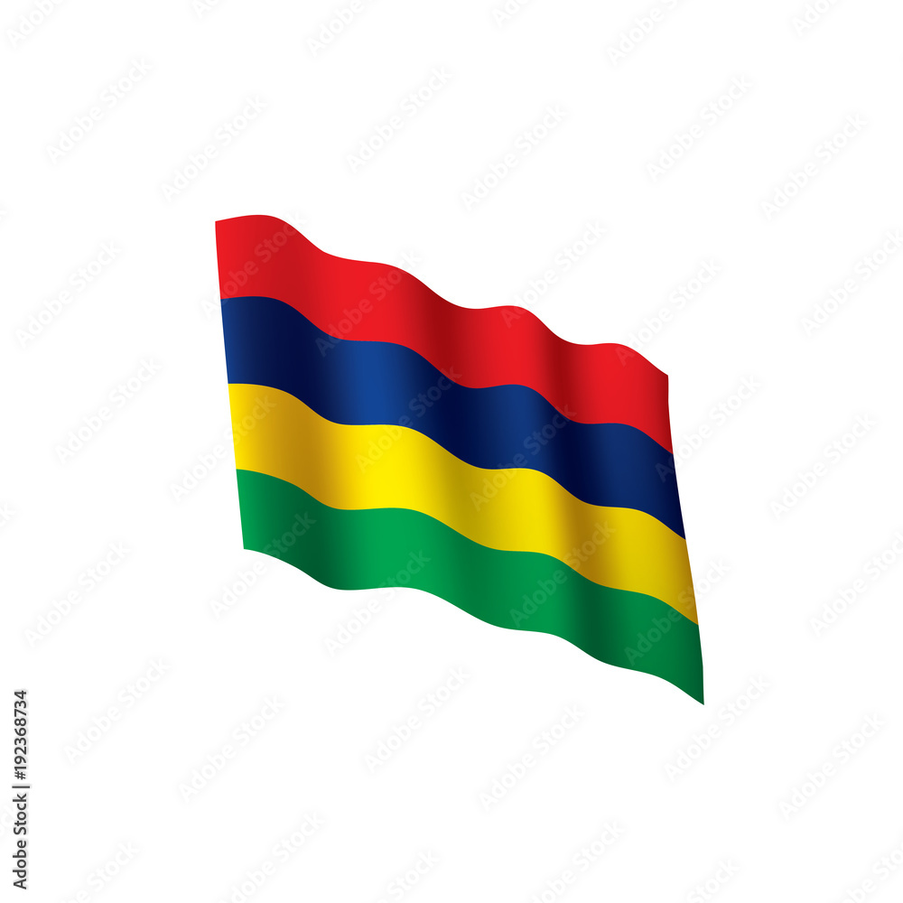 Obraz premium Mauritius flag, vector illustration