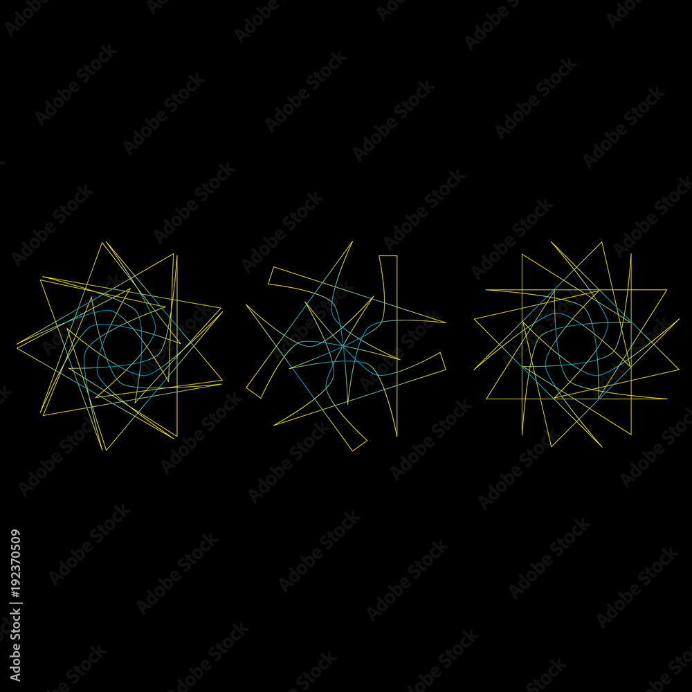 Holiday patterns of stars of snowflakes and flowers for gifts