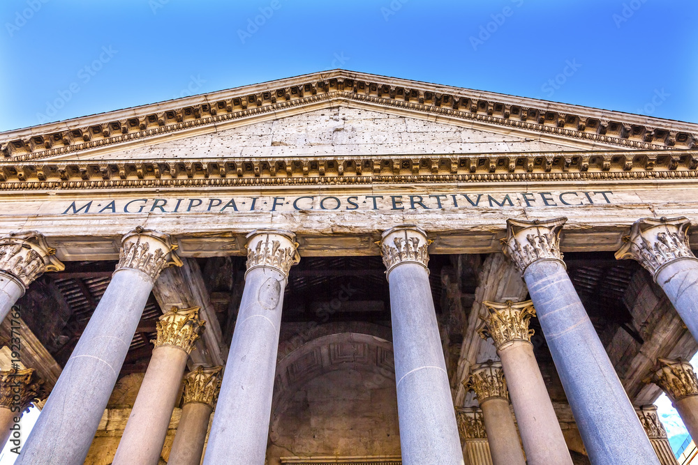 Facade Pillars Pantheon Rome Italy Facade Pillars Pantheon Rome Italy