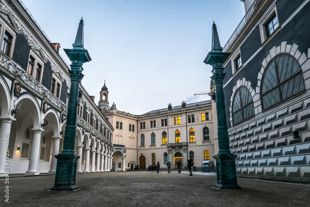 Fototapeta premium Innenhof Barock Dresden