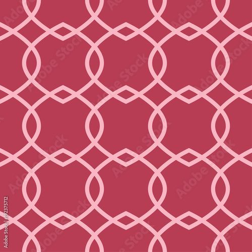 Red and pale pink geometric ornament. Seamless pattern